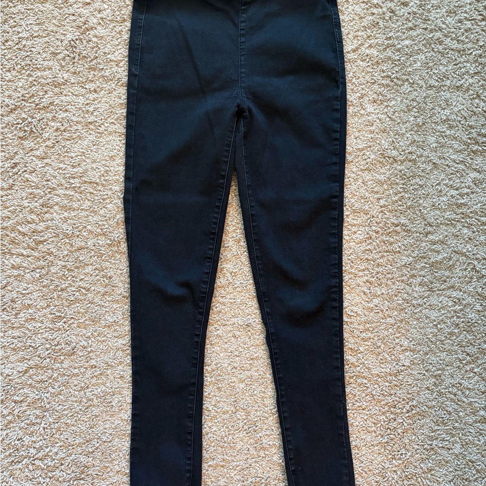 Free People Charcoal High-Waisted Pants